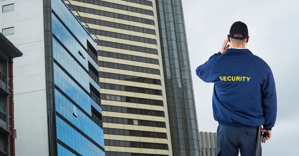 Security Guard at Construction Site